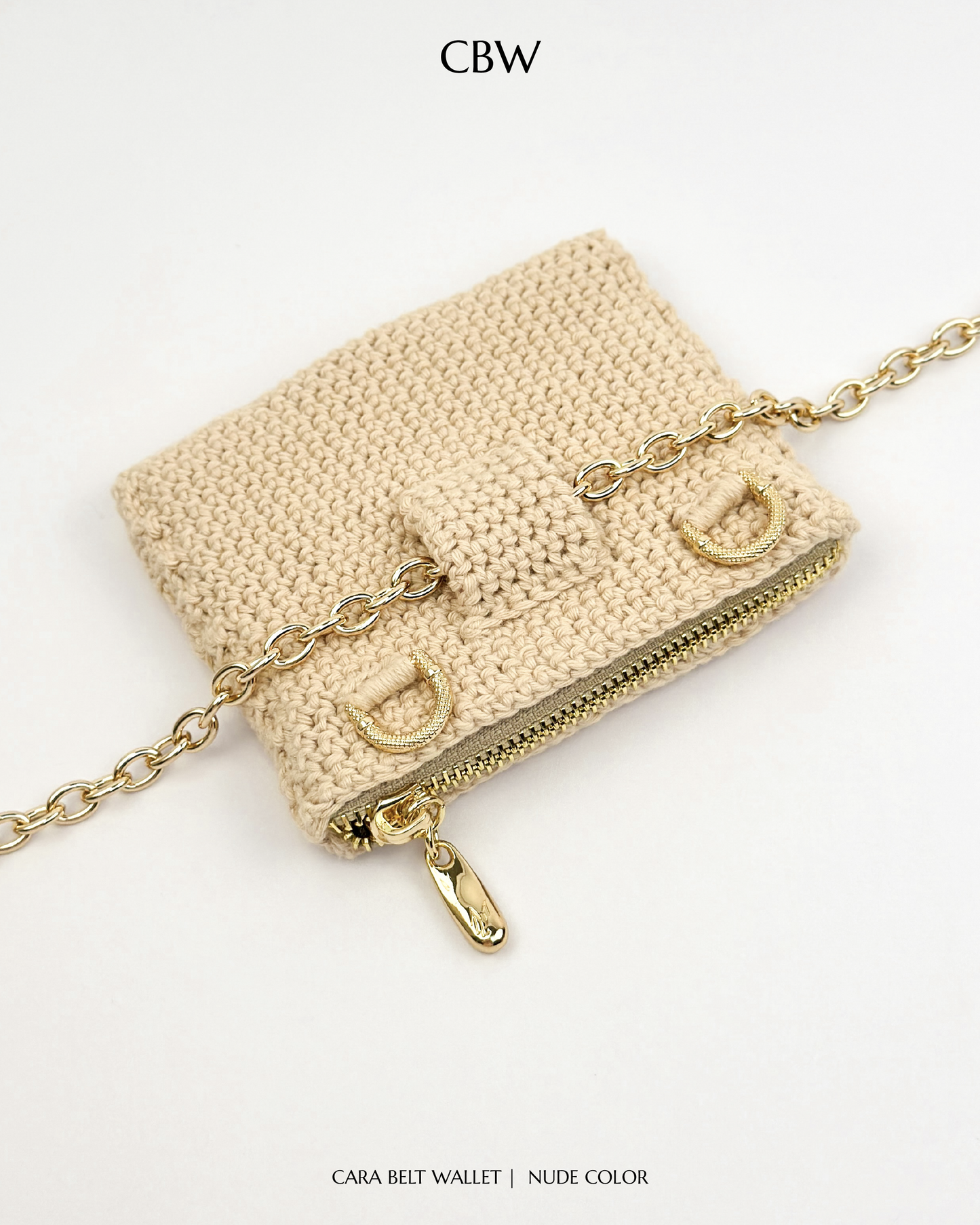 Cara belt wallet - Nude color