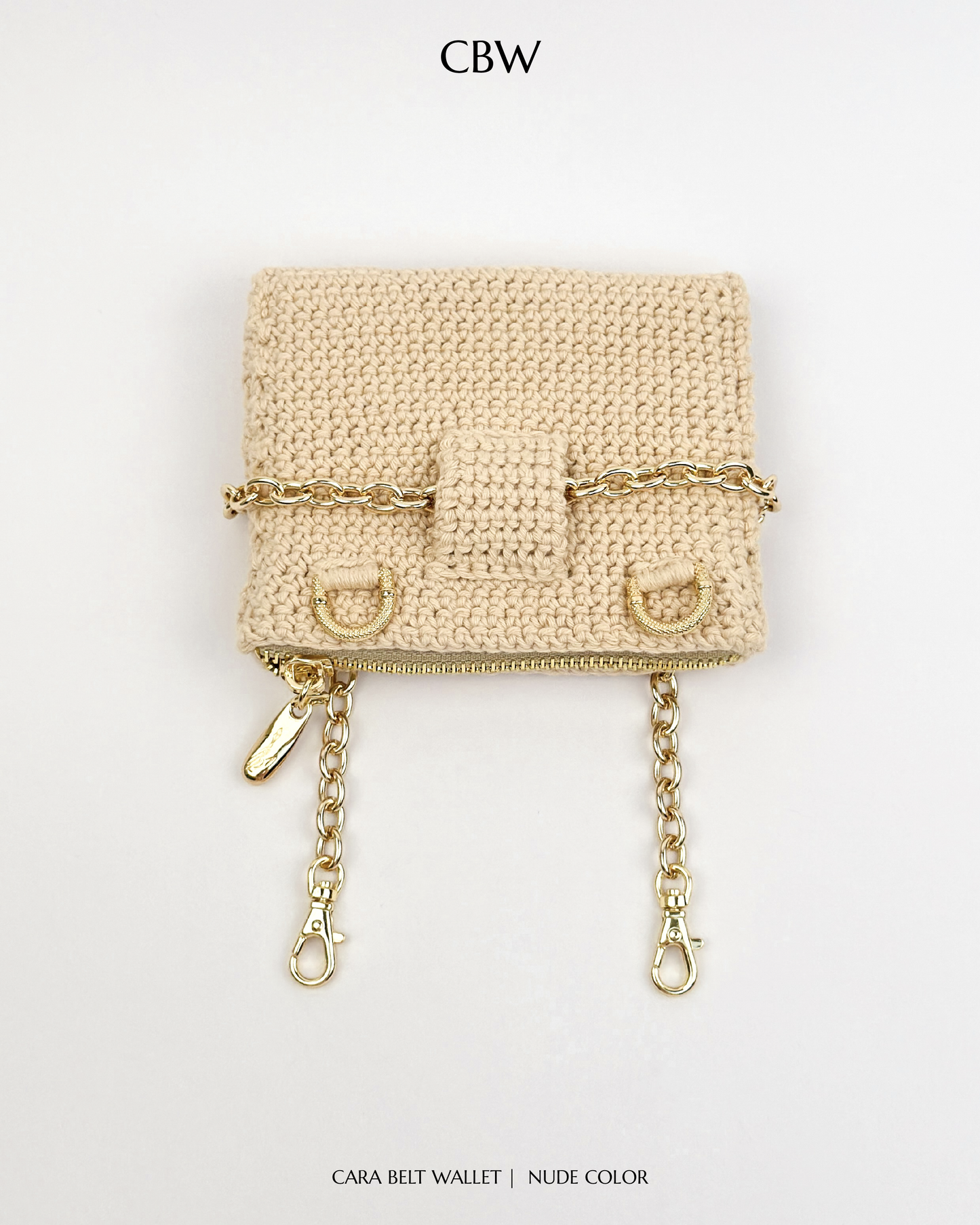 Cara belt wallet - Nude color