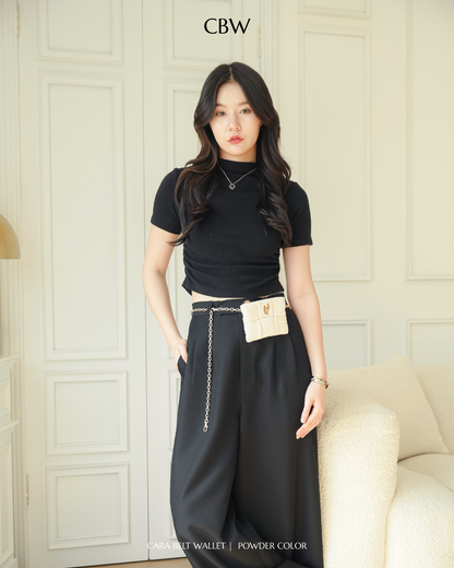 Cara belt wallet - Powder color