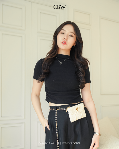 Cara belt wallet - Powder color