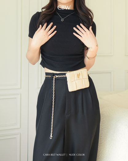 Cara belt wallet - Nude color