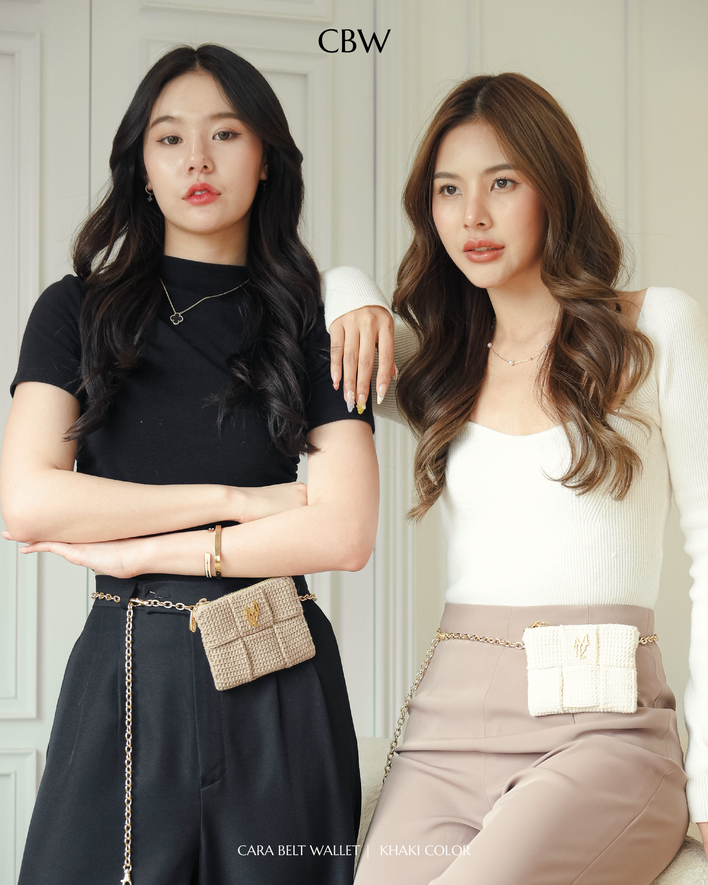 Cara belt wallet - Kaki color