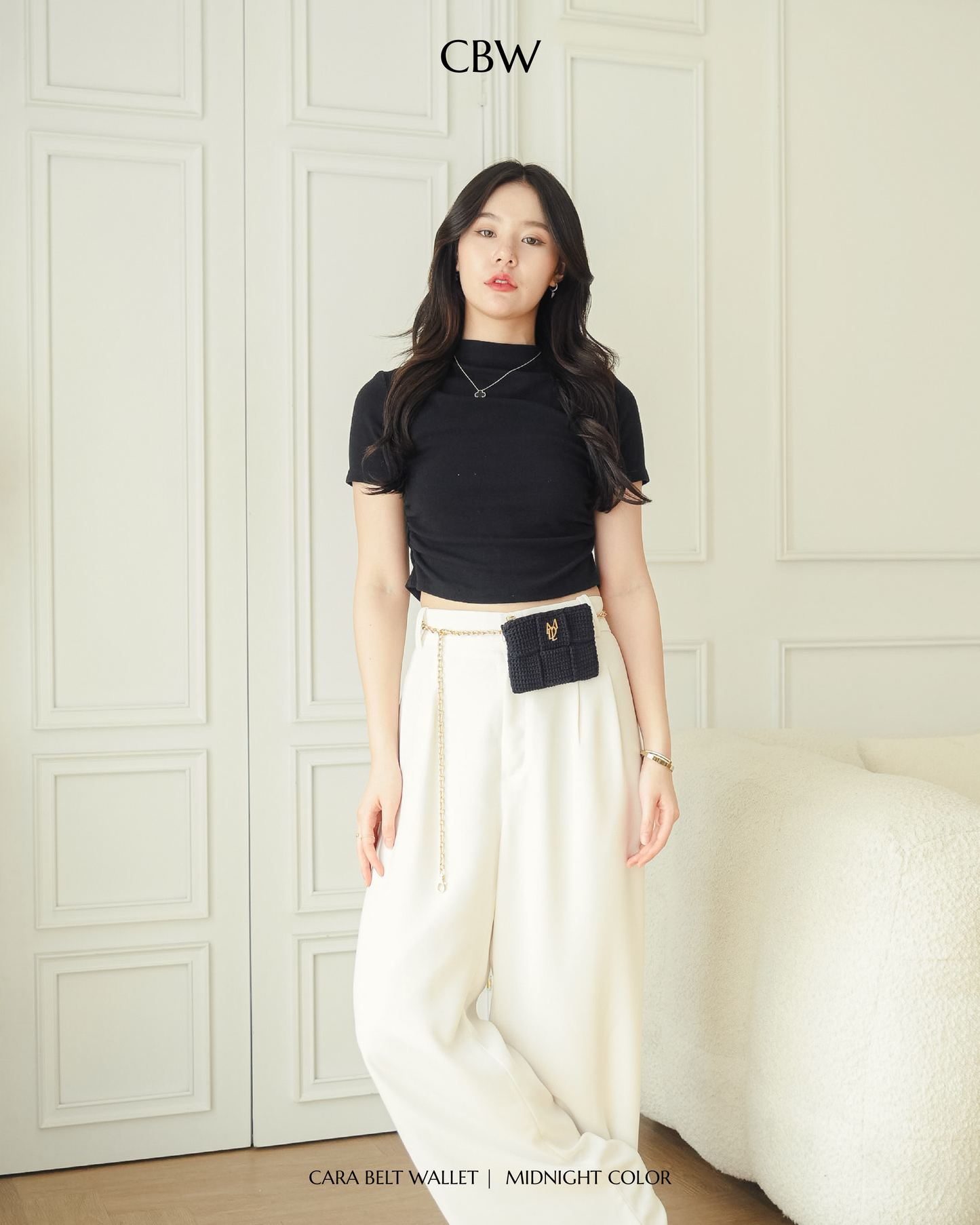 Cara belt wallet - Midnight color