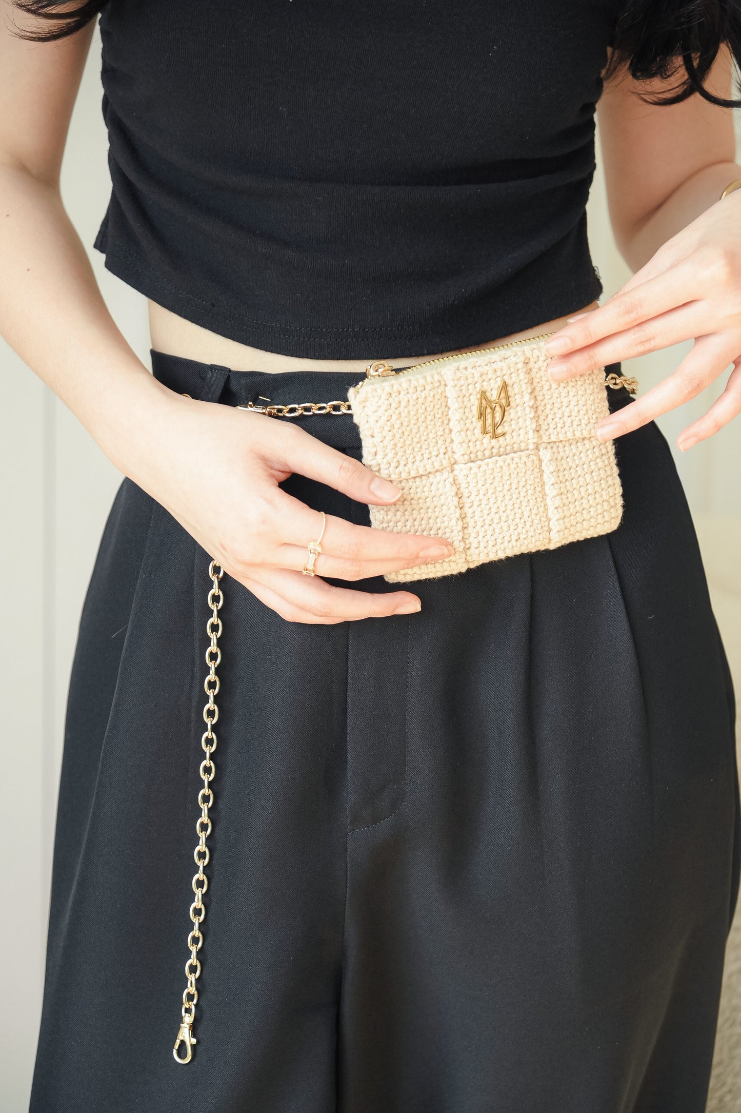 Cara belt wallet - Nude color