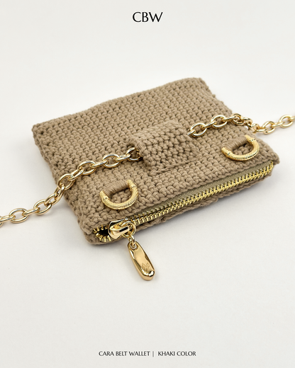 Cara belt wallet - Khaki color
