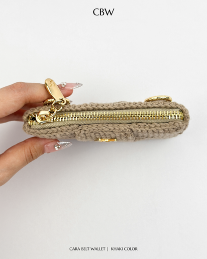 Cara belt wallet - Khaki color