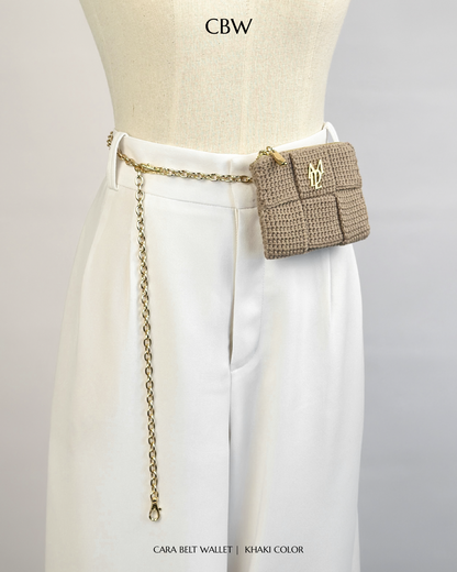 Cara belt wallet - Khaki color