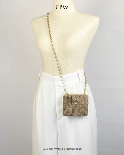 Cara belt wallet - Khaki color