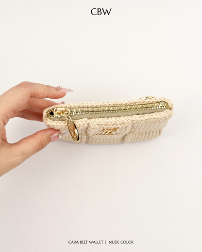 Cara belt wallet - Nude color