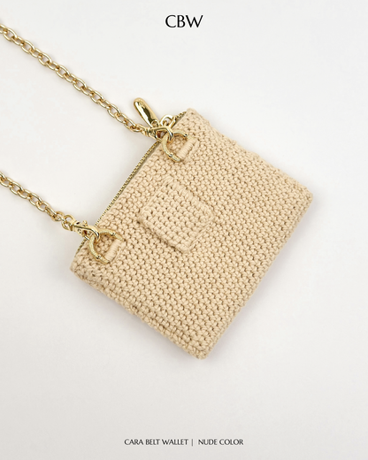 Cara belt wallet - Nude color