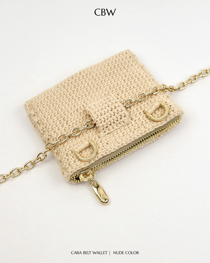 Cara belt wallet - Nude color