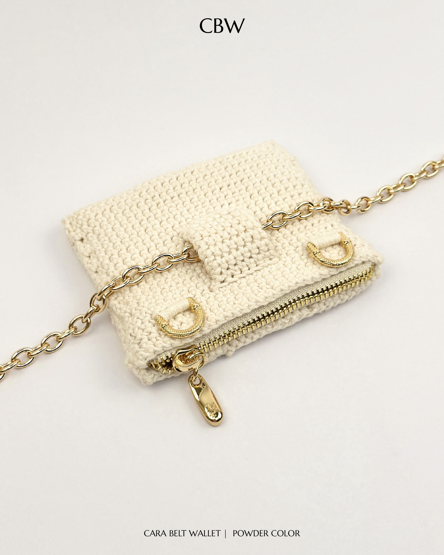 Cara belt wallet - Powder color