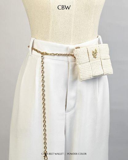 Cara belt wallet - Powder color